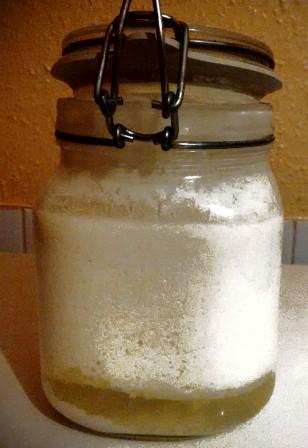 jar with kefir cultures in cardiff