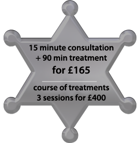 special offer on Hot Stone therapy in Cardiff - only £140 for 90 minutes hot stone massage and a free 15 minute consultation - a special offer on a course of 3 hot stone massage treatments for only £380