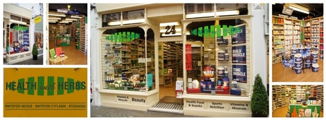 store front of the massage treatment room at the Royal arcade, Health with Herbs store
